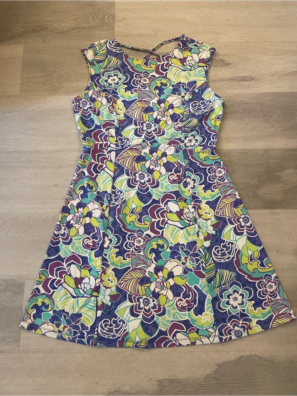 Title Nine Diamalete Steadfast Floral Dress ~  Strappy Activewear ~ M